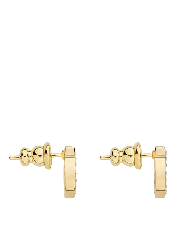 Crystal Gancini Hoop Earrings