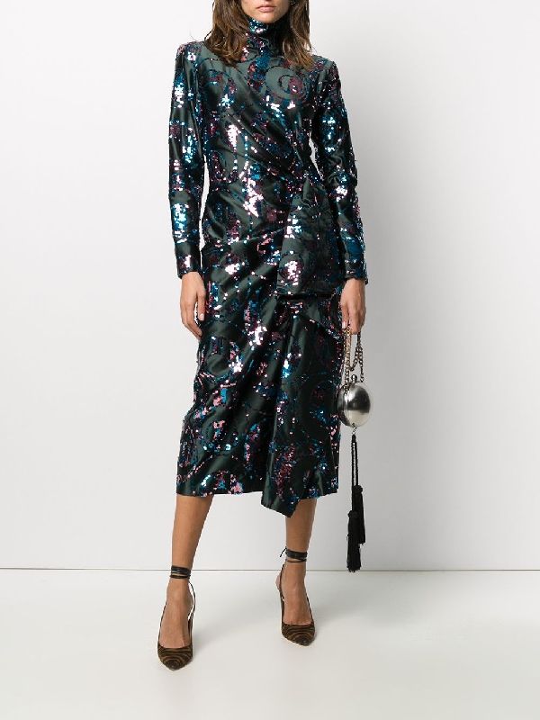 Allover Sequin Midi Dress