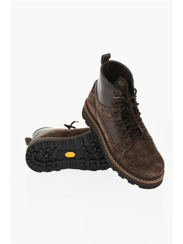 Moncler Brown Lace-Up Boots