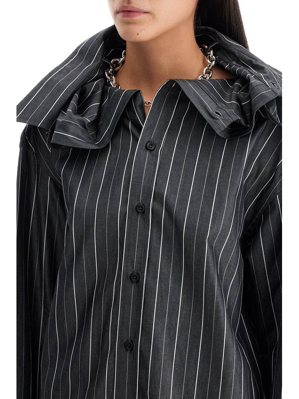 Evergreen Stripe Shirt Mini Dress