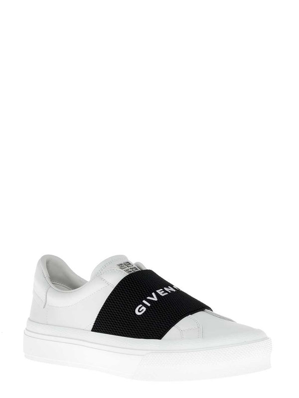 'City Court' White Low Top Sneakers with Logo in Leather Woman Low Top Sneakers
