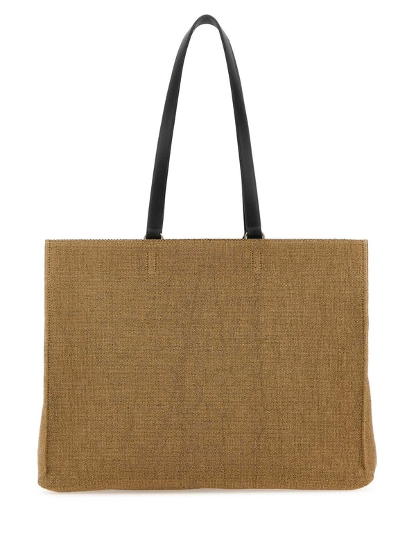 Venna Logo Rafia Tote Bag