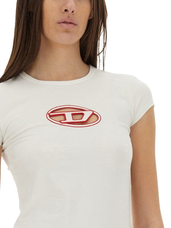 Angie Cutout Logo Short-sleeve T-shirt