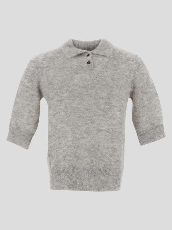 Alpaca Blend Knit Polo Shirt