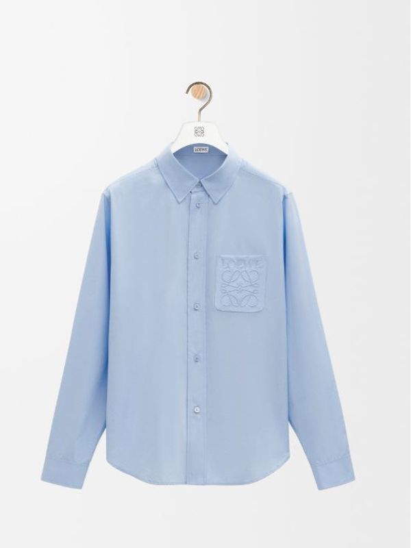 Anagram Logo Pocket Cotton Shirt