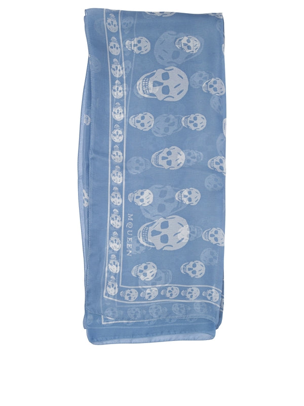 Alexander Mcqueen Blue Other Fabric Mufflers