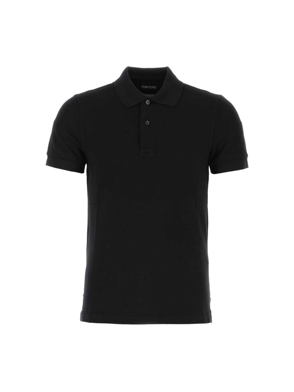 Black Cotton Polo Shirt