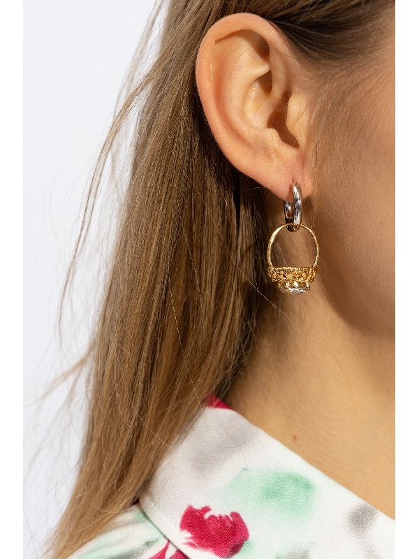 Asymmetric Fingering Hoop
  Earrings