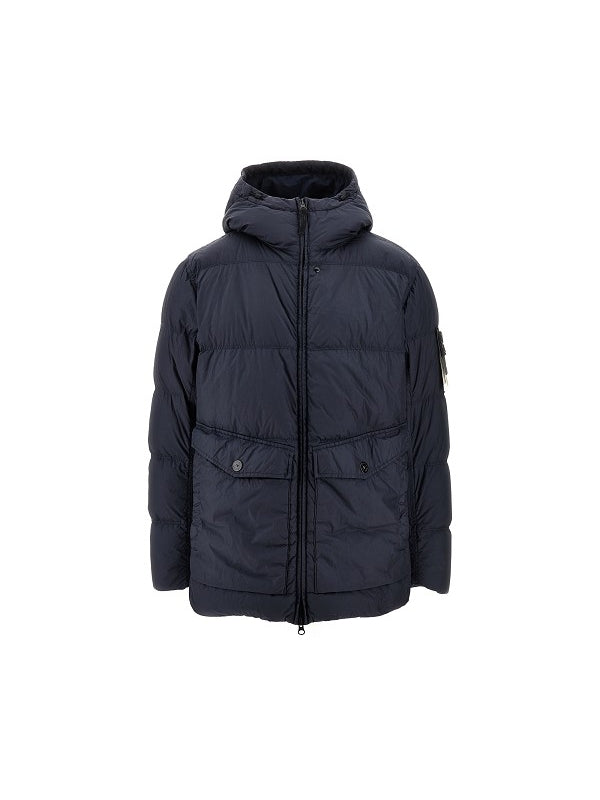 Wappen Patch Hooded Puffer Jacket