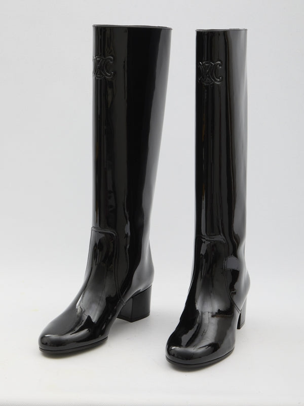 Triomphe Leather High Boots Heel