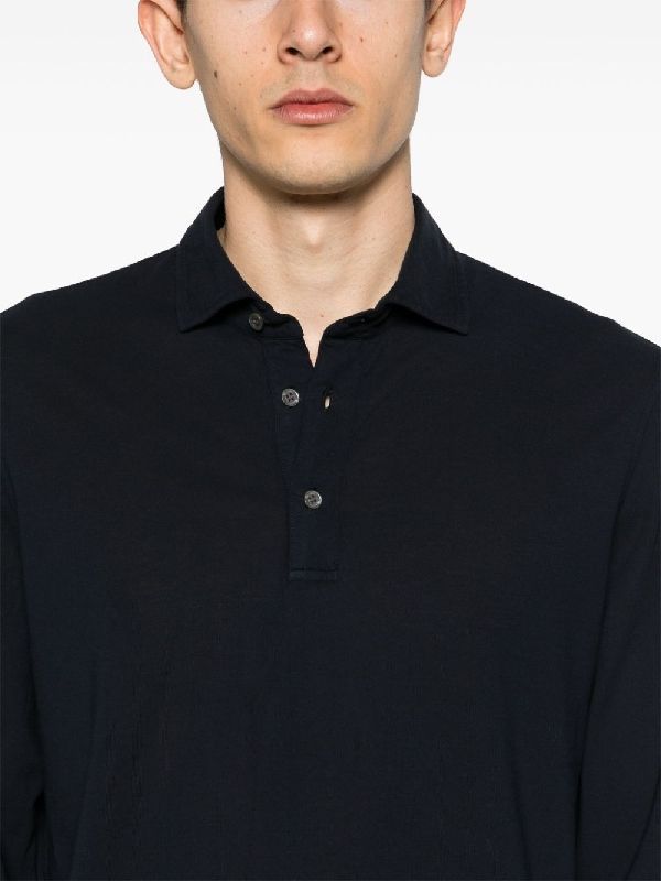 Logo Detail Cotton Polo Shirt