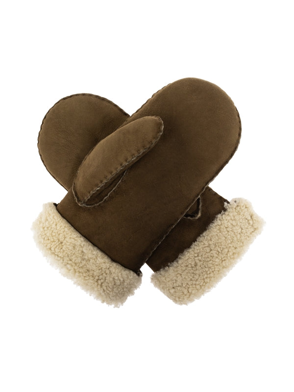 Mulfi Logo Suede Shearling Gloves