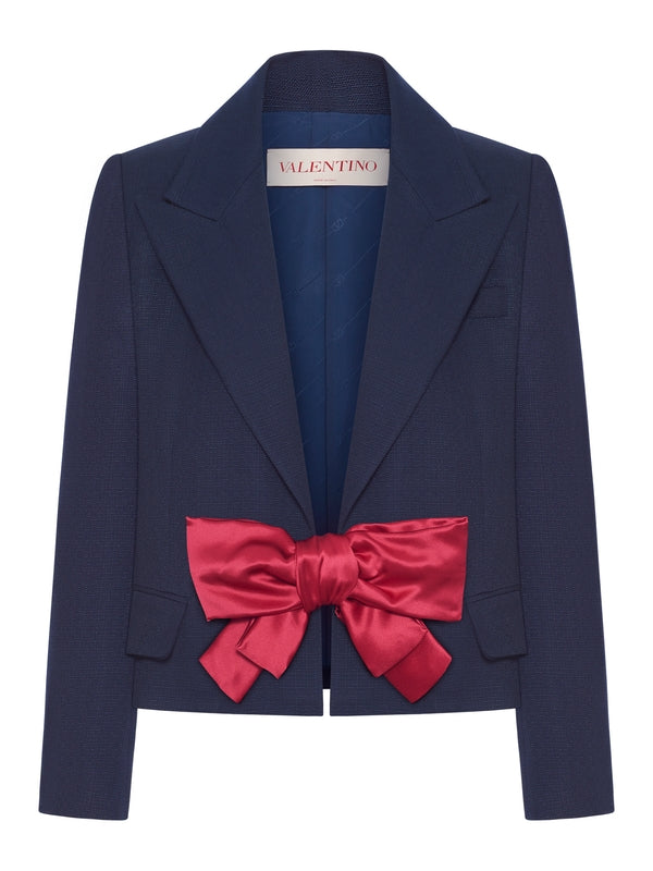 Bow Detail Single Breasted Jacket