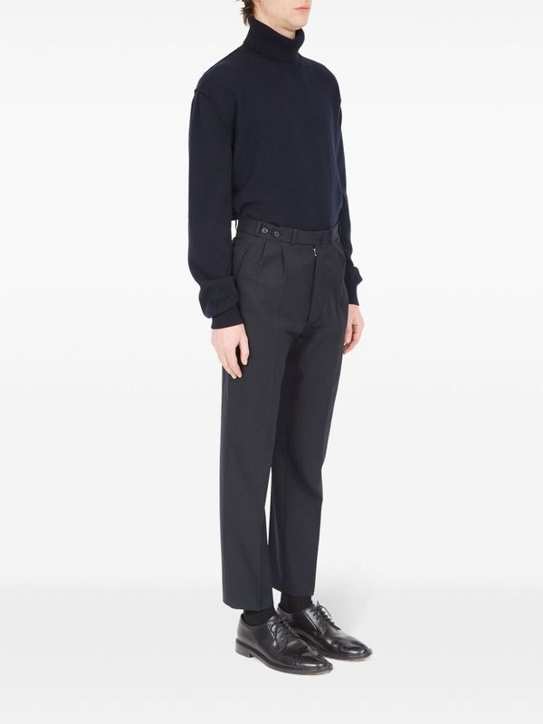 Back Stitch Wool Tailored Pants