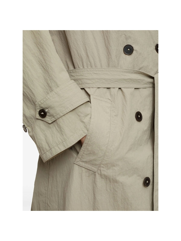 Belt Detail Nylon Trench Coat