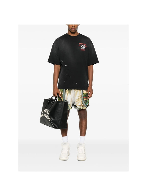 Amiri Black Half Sleeve