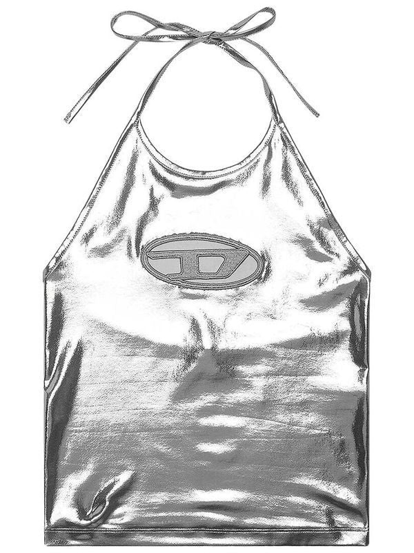 Salila Cut-out Logo Sleeveless Top