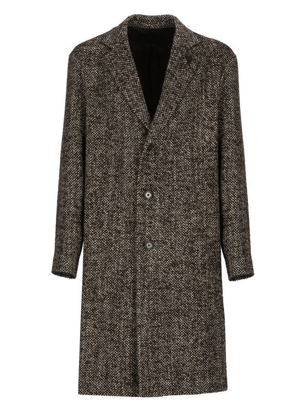 Boutonniere Wool Blend Coat