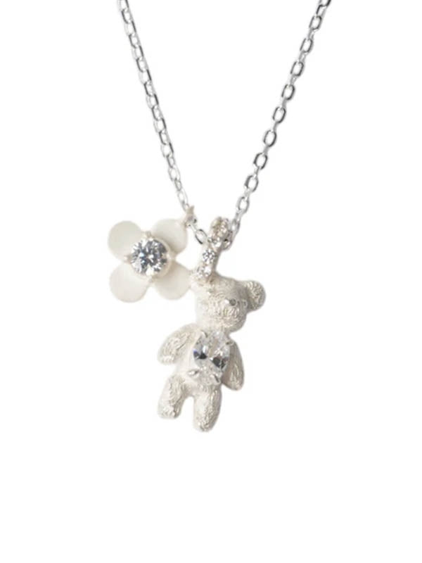 Metal Mini Bear Pendant Necklace