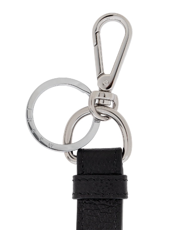 Stitch Logo Leather Keyring