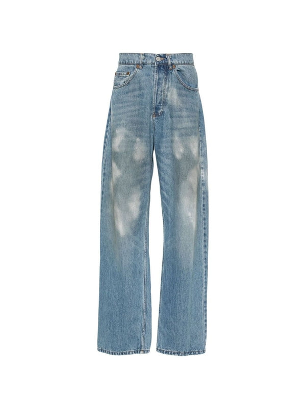 Washing Detail Denim Pants