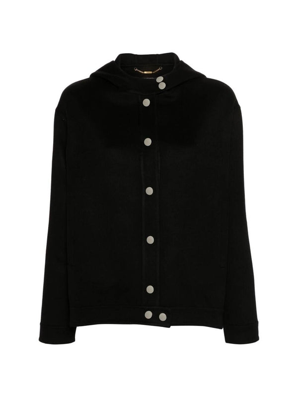 Button Detail Hooded Jacket