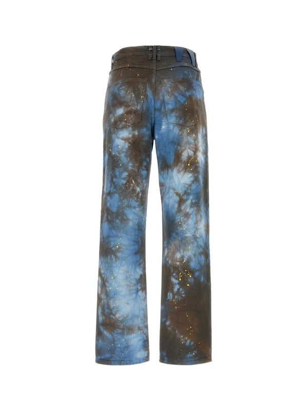 Art Printing Denim Pants