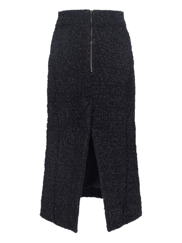 BALENCIAGA - Tweed Pencil Midi Skirt - Jente