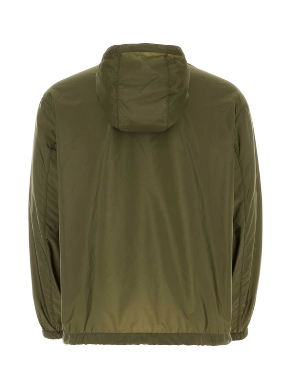 Triangle Logo Re-Nylon Hooded Zip-Up Jacket