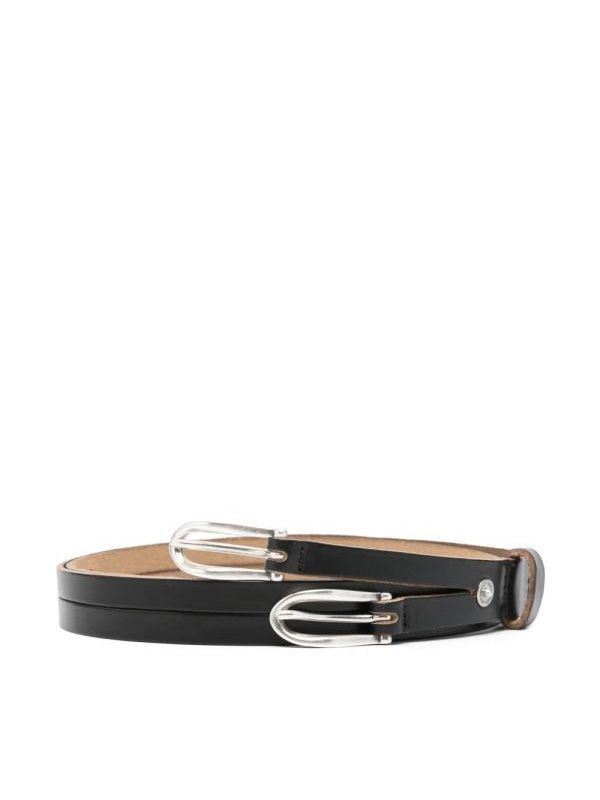 Twin Tongue Leather Belt
