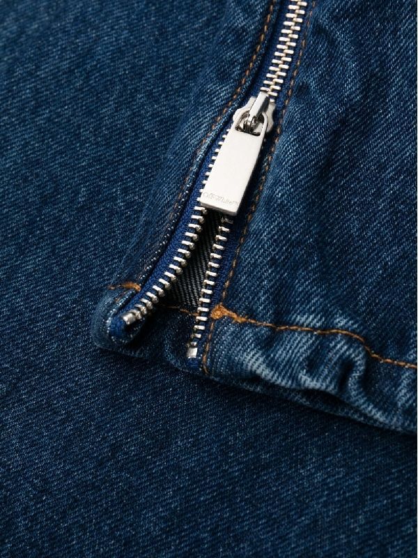 Zip Detail Denim Pants