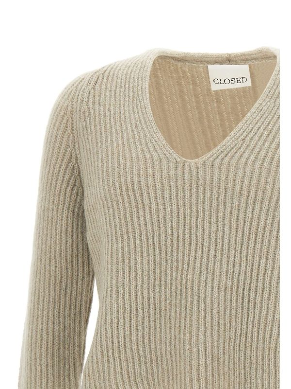 V-neck Alpaca Blend Knit