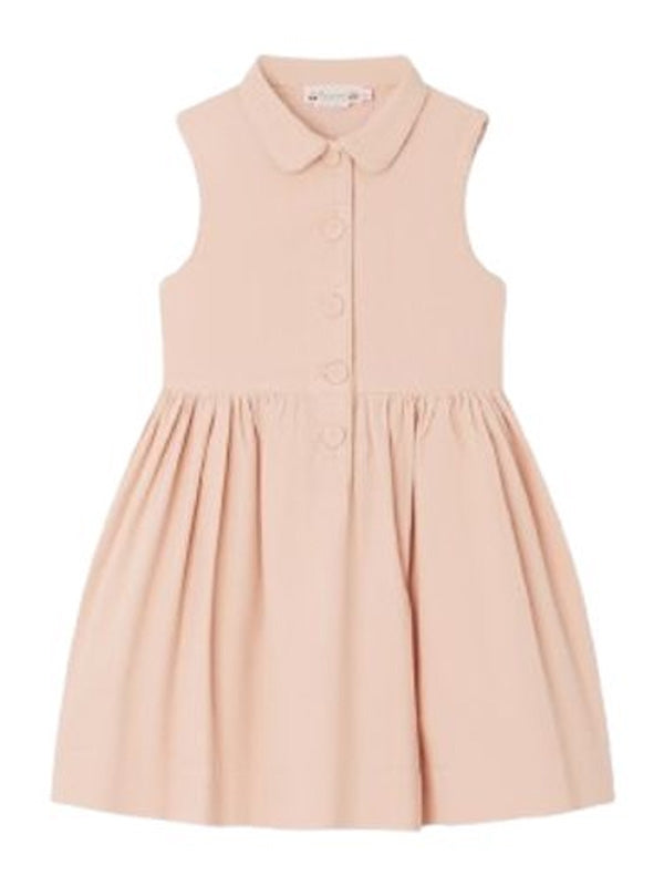 Pink Pleated Cotton Dress