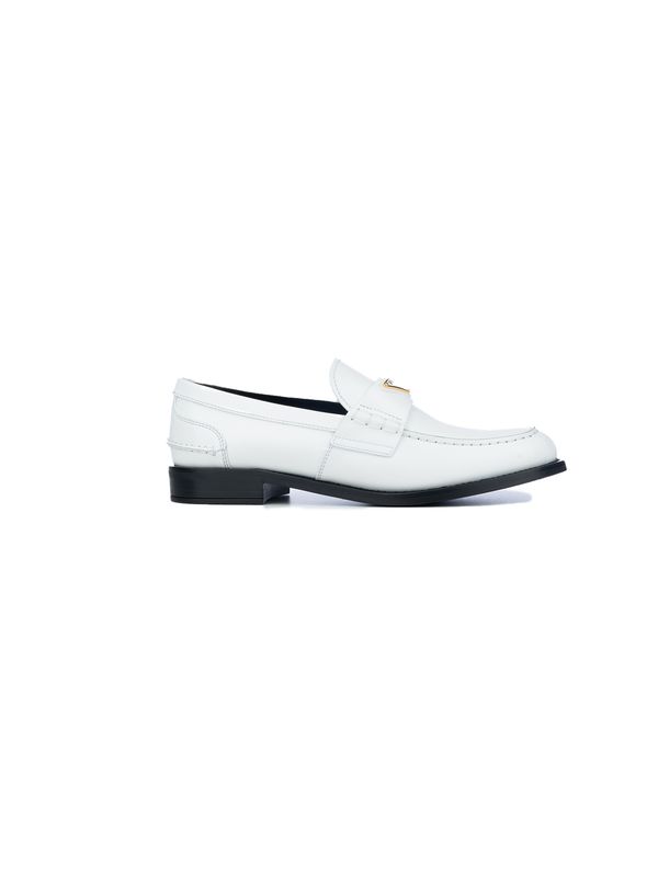 Triangle Logo Calfskin Loafers