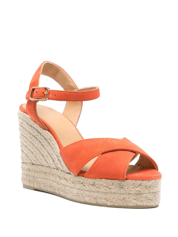 Orange Wedge Sandals