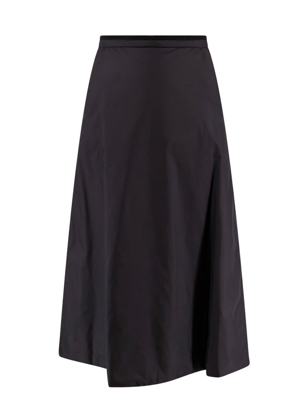 Back Logo Patch Midi Skirt