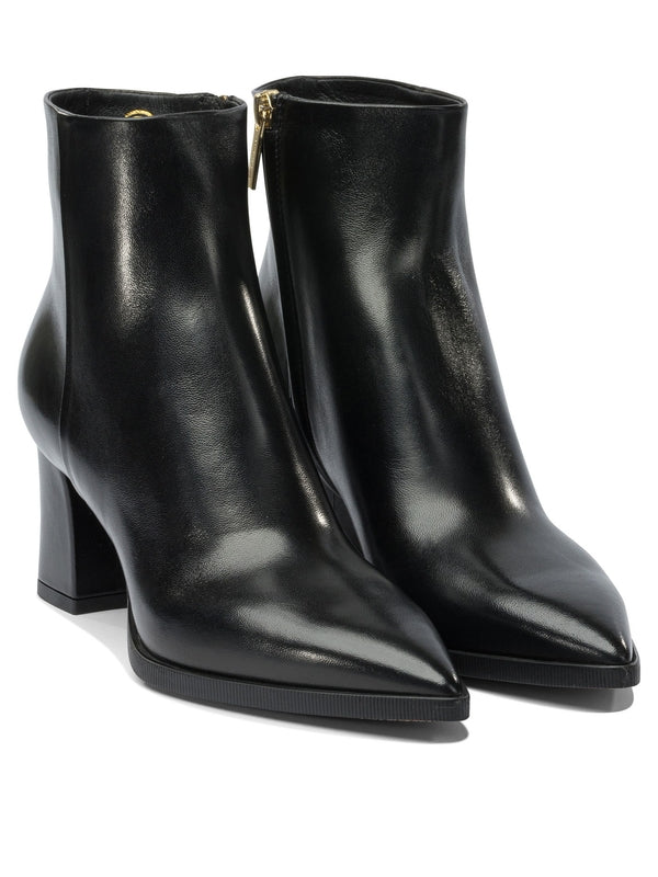 Santoni Black Ankle Boots