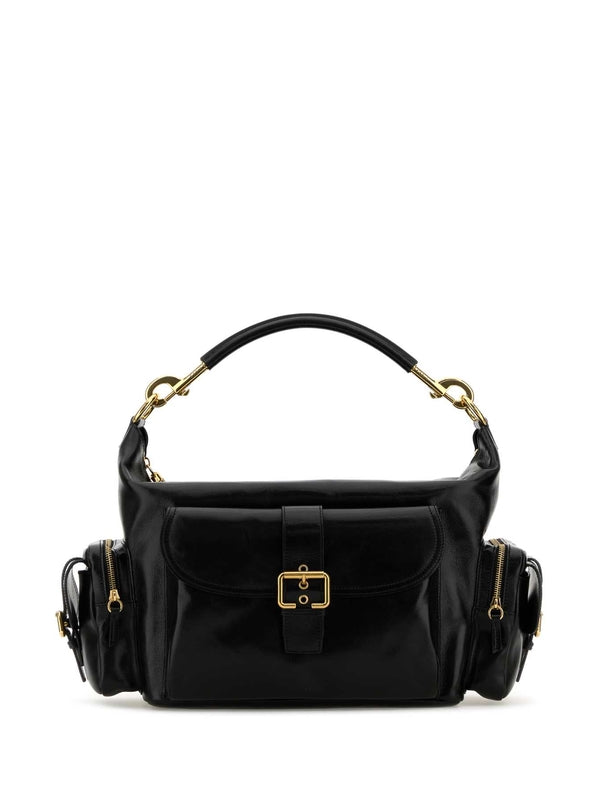 Camera Buckle Leather Shoulder Bag