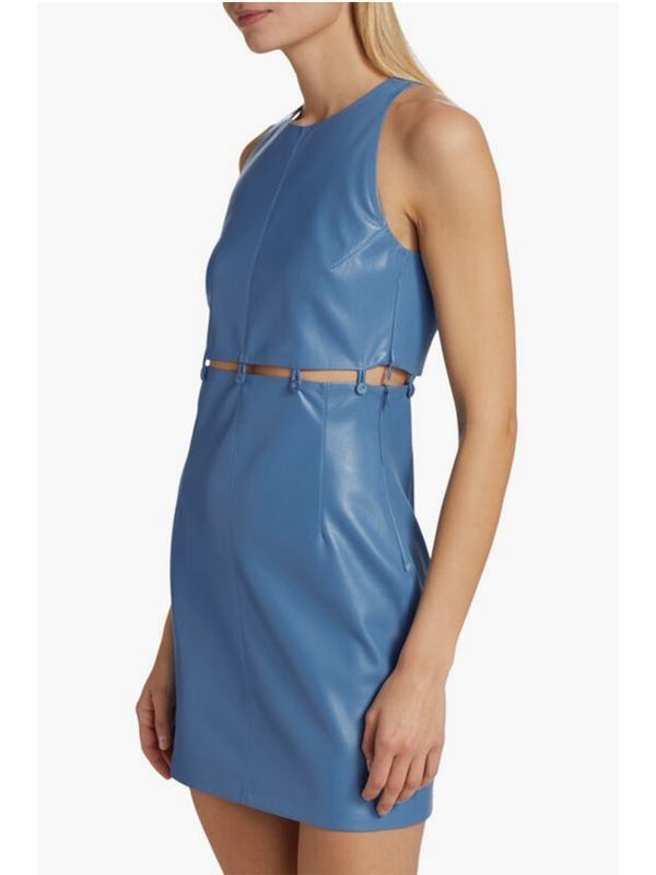 Layan Faux Leather Sleeveless Dress