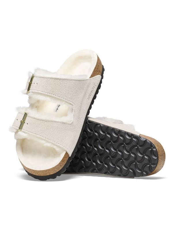 Arizona 扣环绒面革羊毛凉鞋