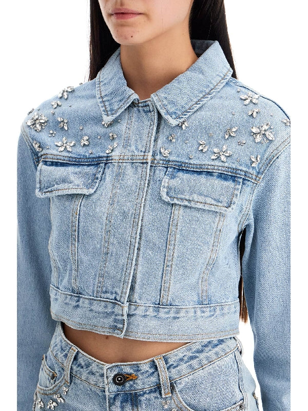 Crystal-embellished Denim Jacket - Jente