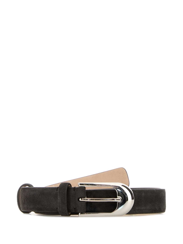 Metal Buckle Suede Belt