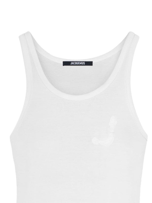 Back Logo Patch Cotton Tank Top