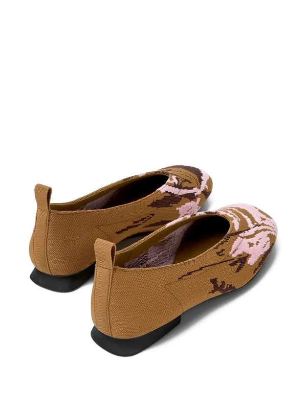 Camper Beige Flat Shoes