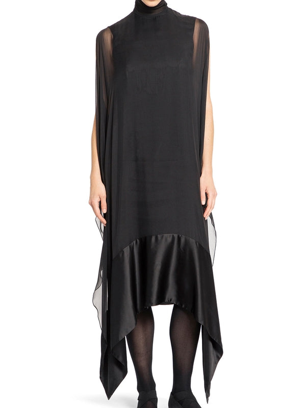 Black Silk ChiFFon Dress