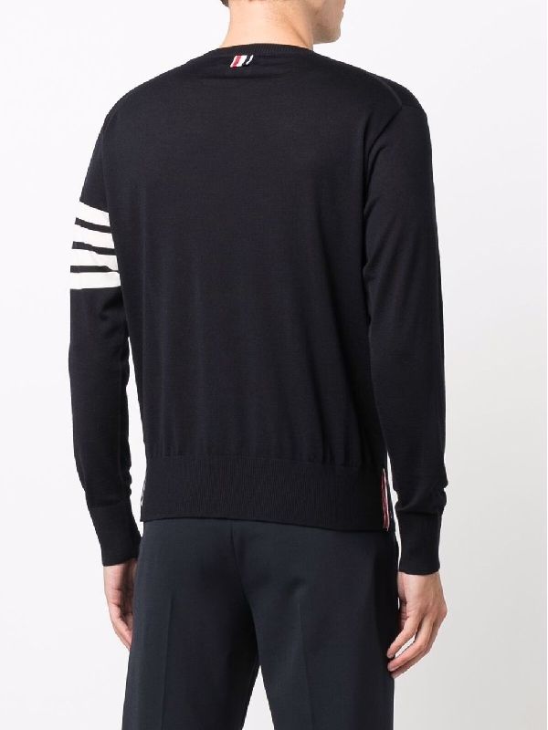 4-Bar Armband Crew Neck Wool
  Knit