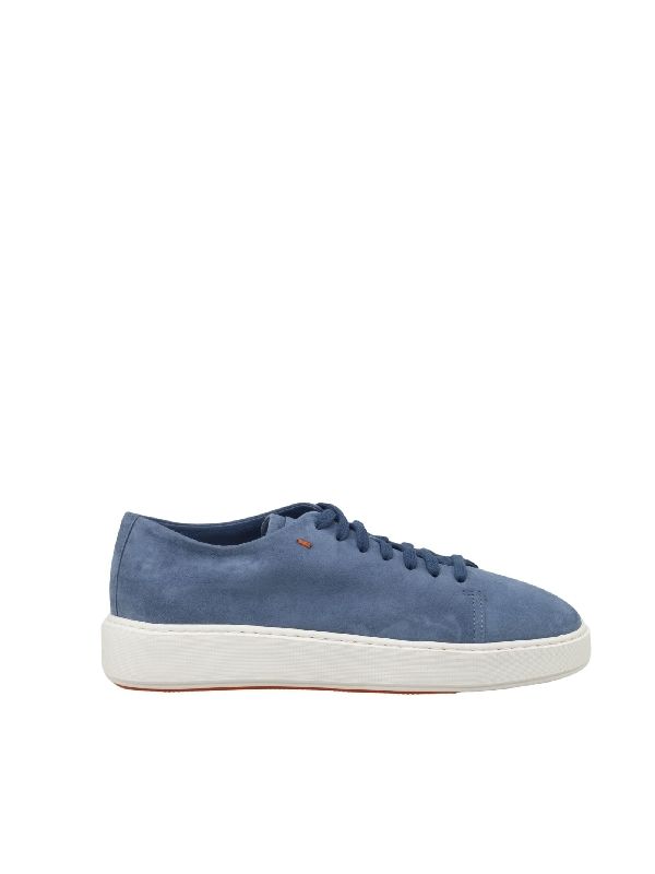 Stitch Detail Suede Lowtop Sneakers