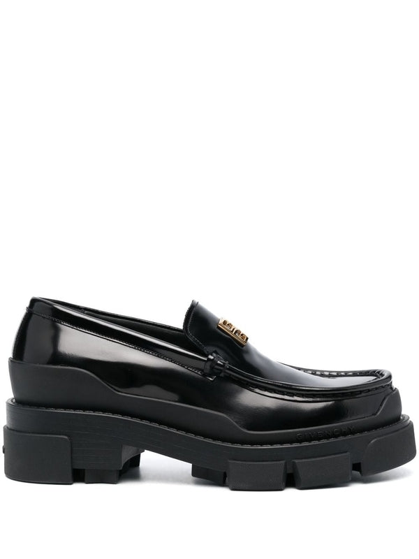 4g Logo Embellished Leather
  Loafers