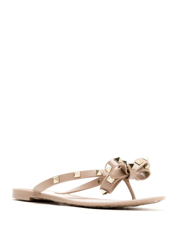 Rockstud Bow Pvc Flip-flops