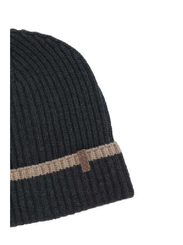 Monili Detail Cashmere Beanie